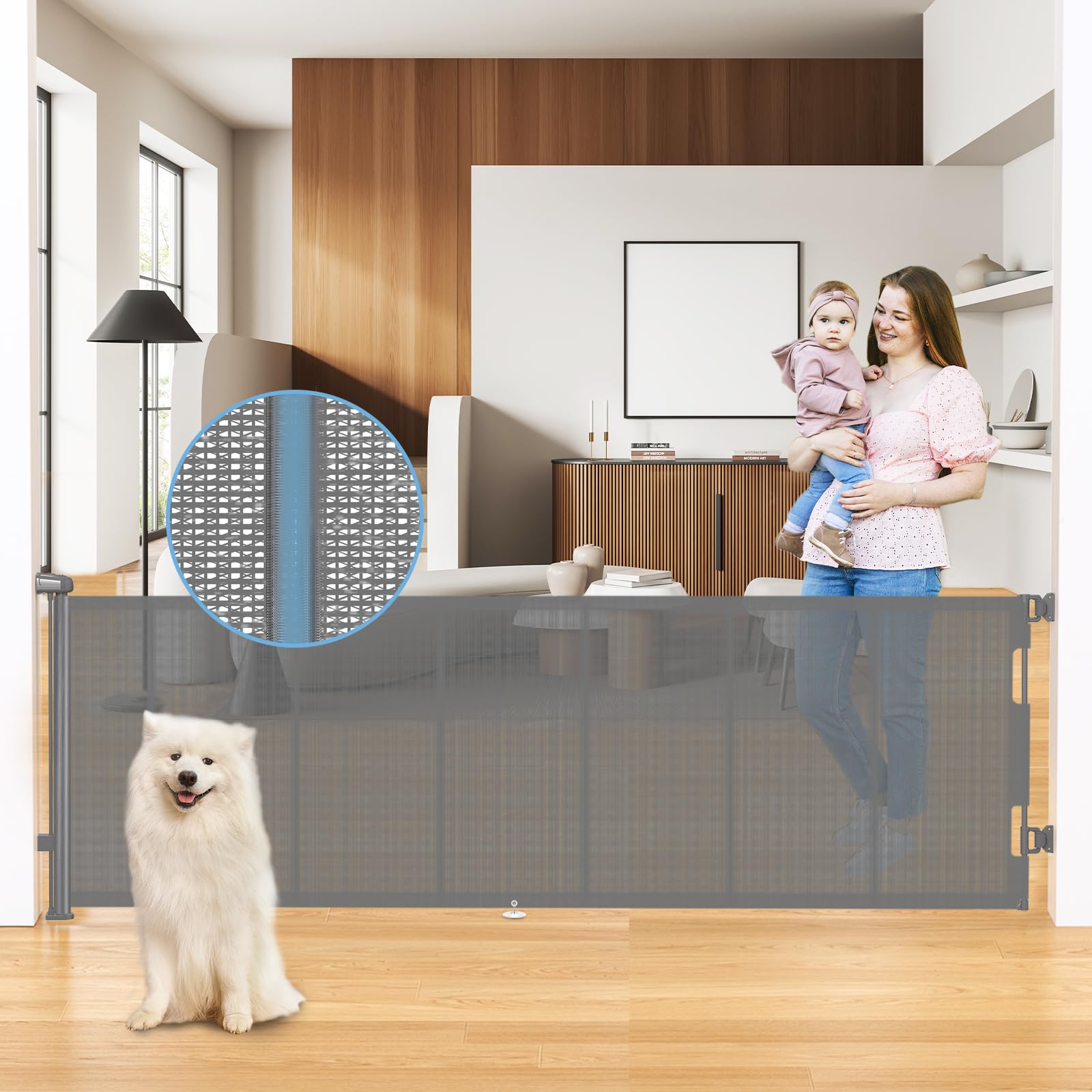 HAMOPY 120inch gate extended across doorway for room separation