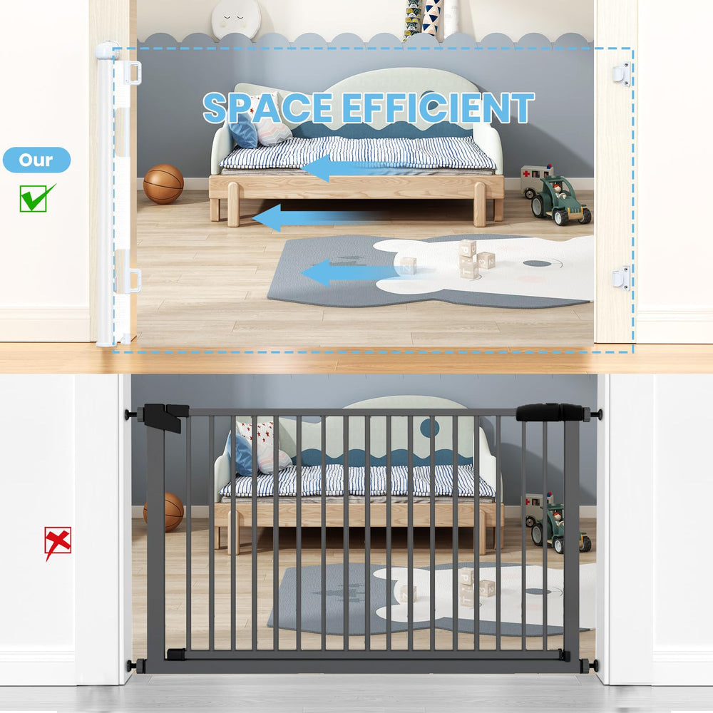 HAMOPY adjustable brackets fit stairs and doorways for versatile use.