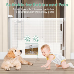 HAMOPY auto-lock design gate featuring push-to-lock for quick securing.