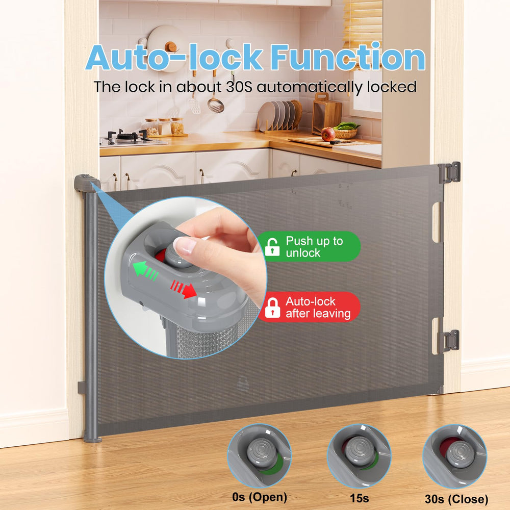 HAMOPY durable mesh gate with soft touch surface for gentle contact