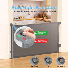 HAMOPY durable mesh gate with soft touch surface for gentle contact