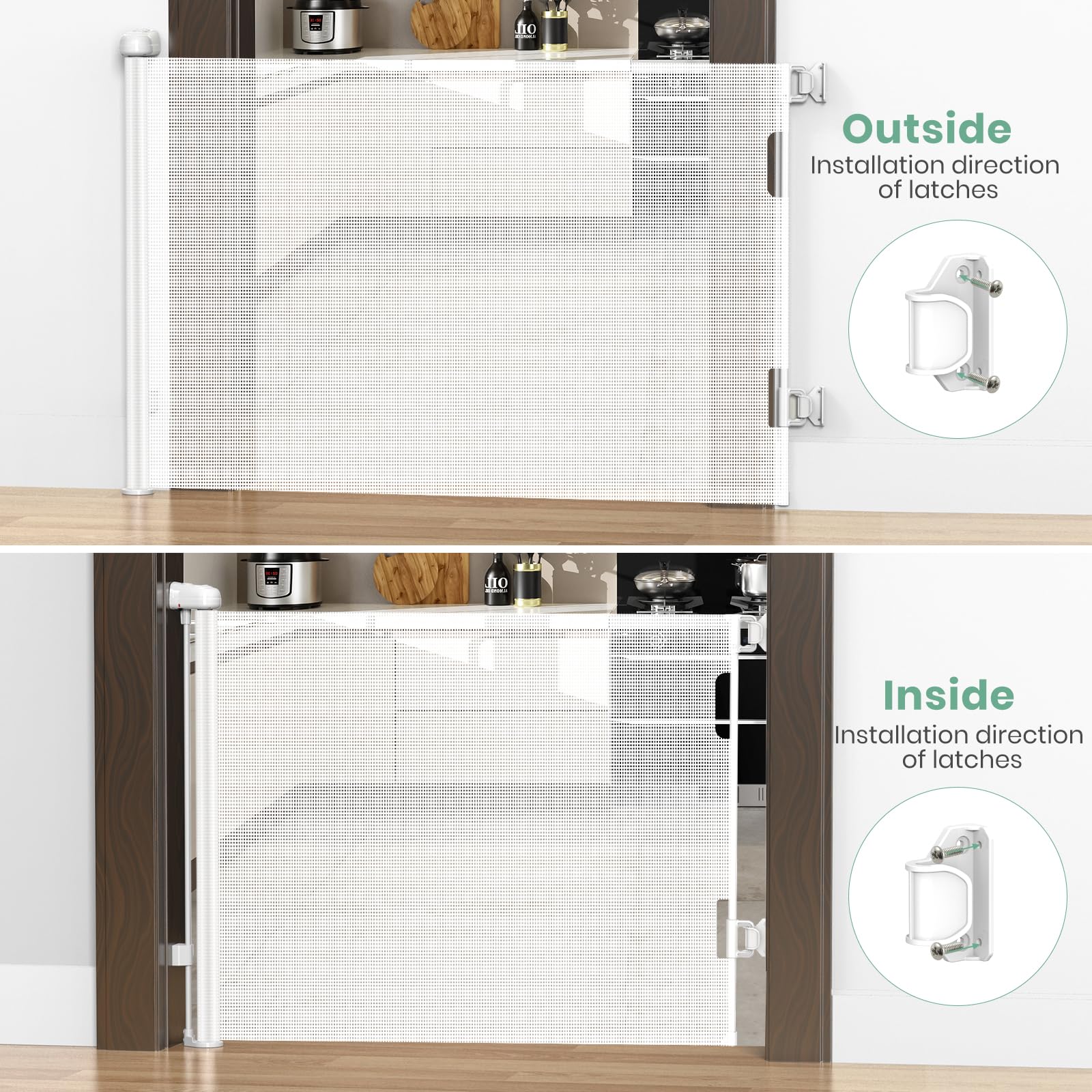 HAMOPY easy-installation gate kit with all necessary hardware included.