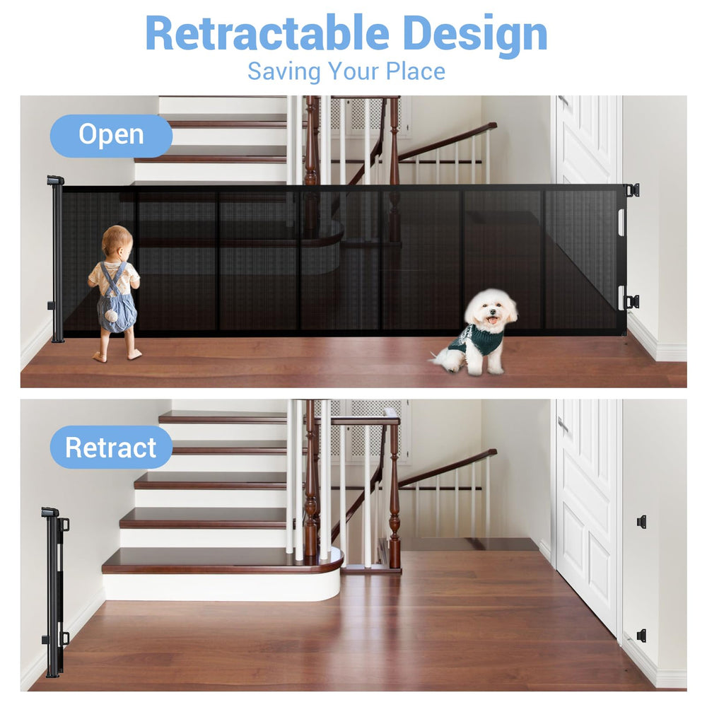HAMOPY gate in use helps limit access for toddlers and small pets