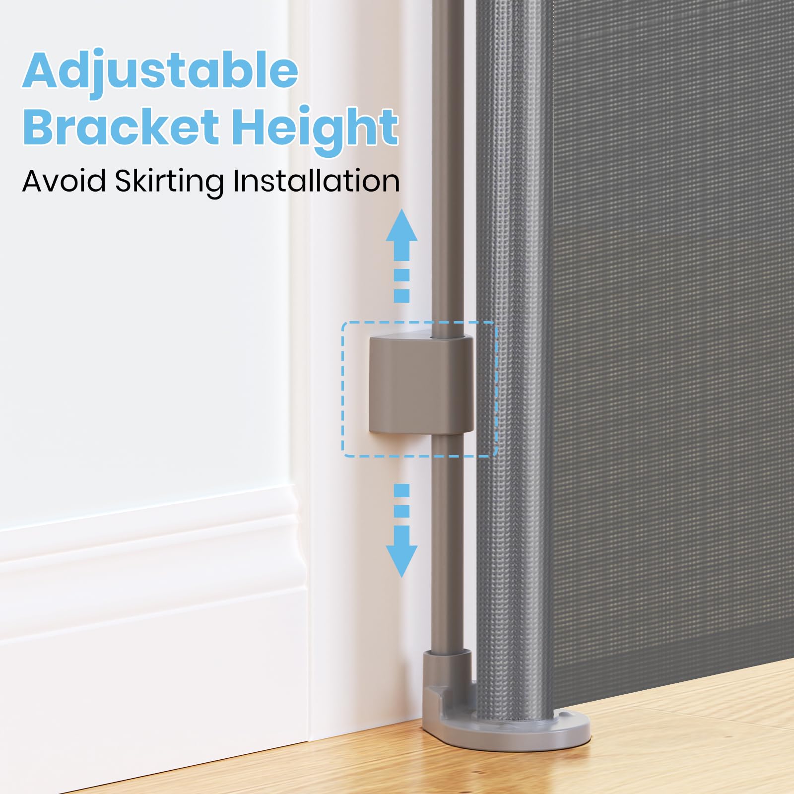 HAMOPY adjustable lower brackets accommodate various baseboards