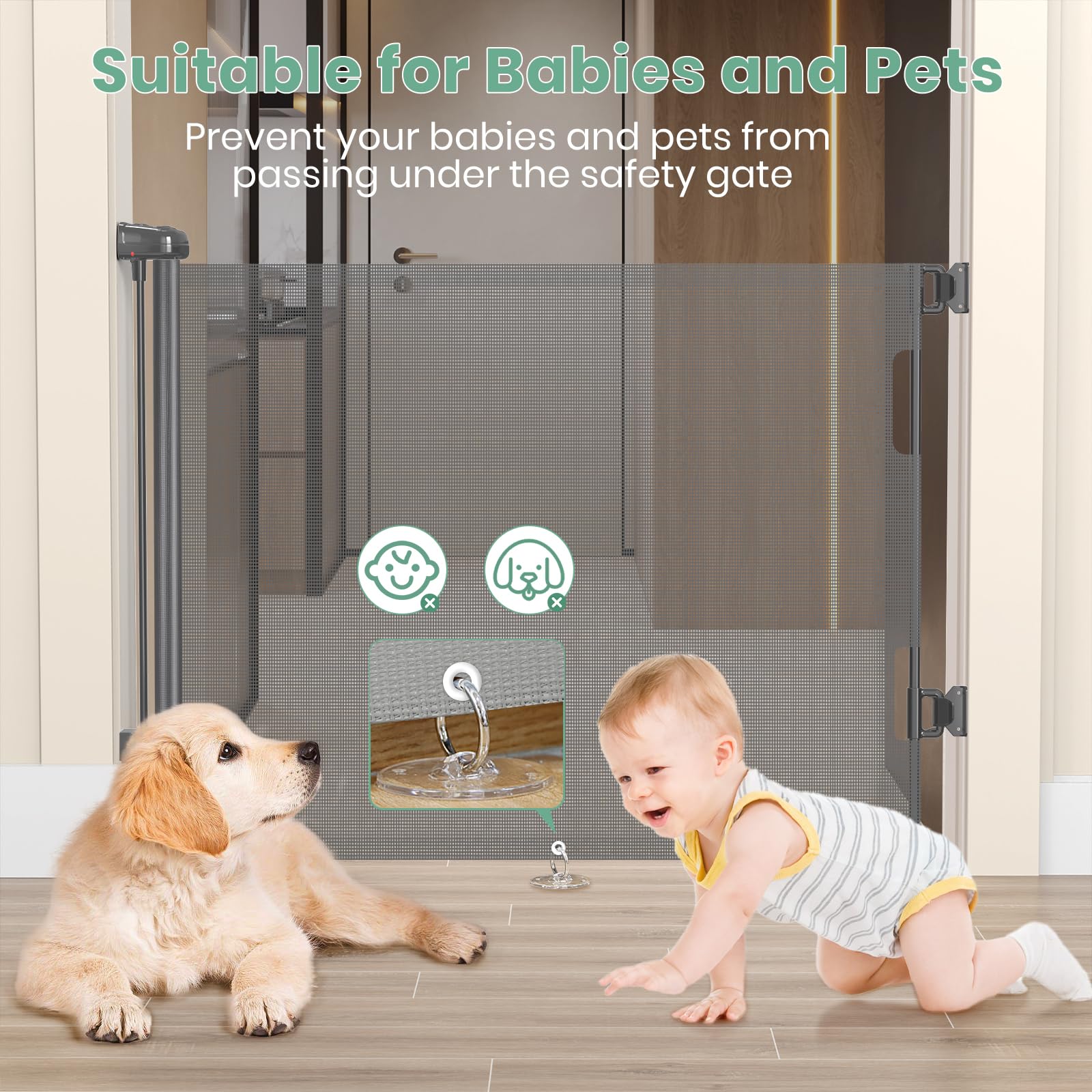 HAMOPY outdoor-indoor gate design for versatile use inside or outside.