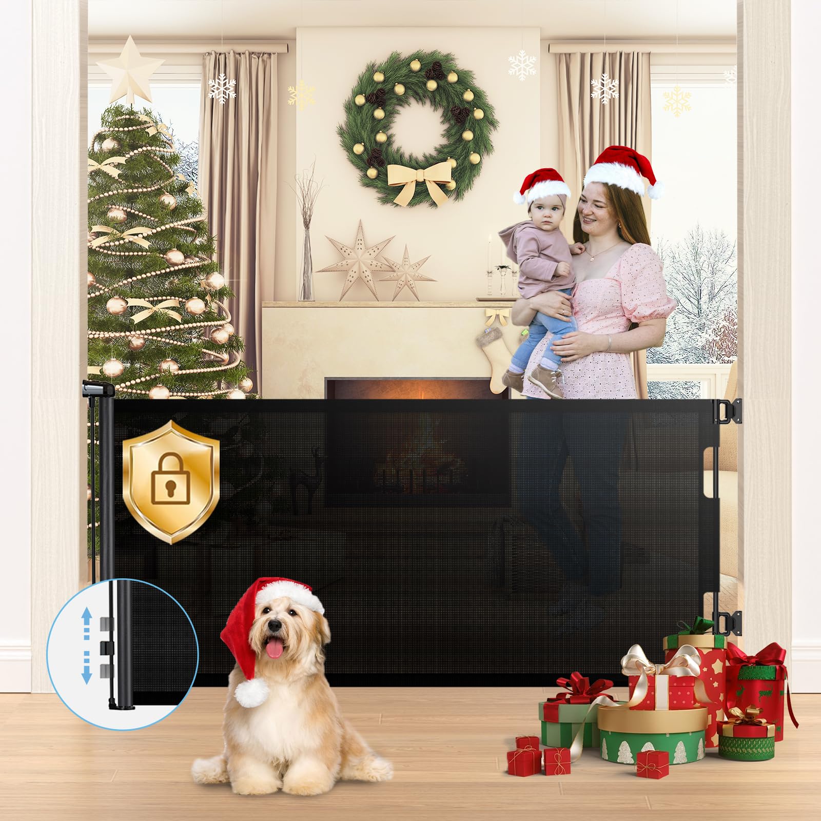 HAMOPY pet-friendly gate keeps dogs and toddlers safe
