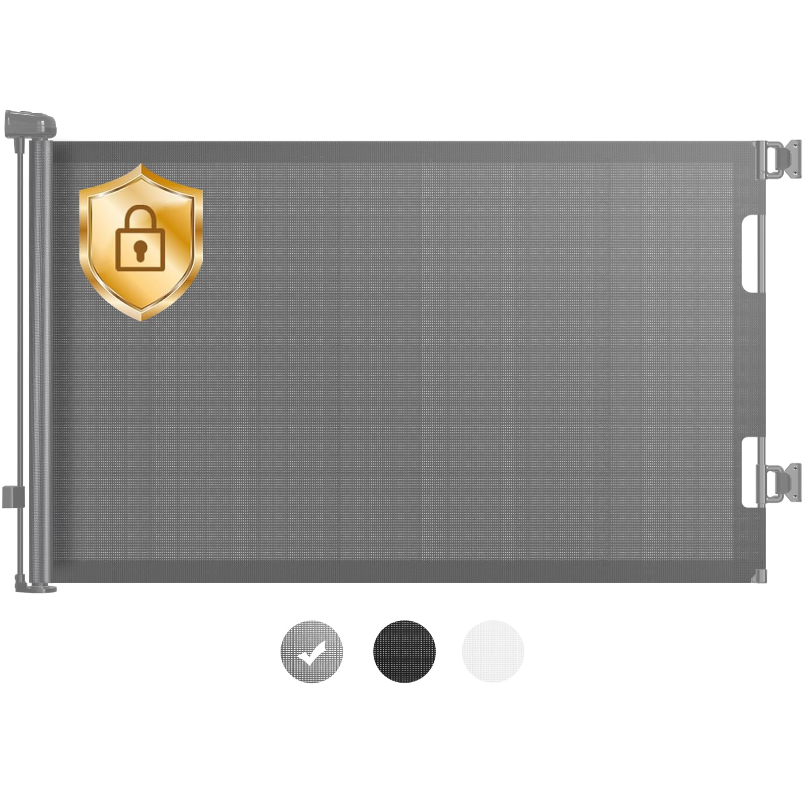 HAMOPY retractable gate 71-inch wide opening secures stairs for kids and pets.