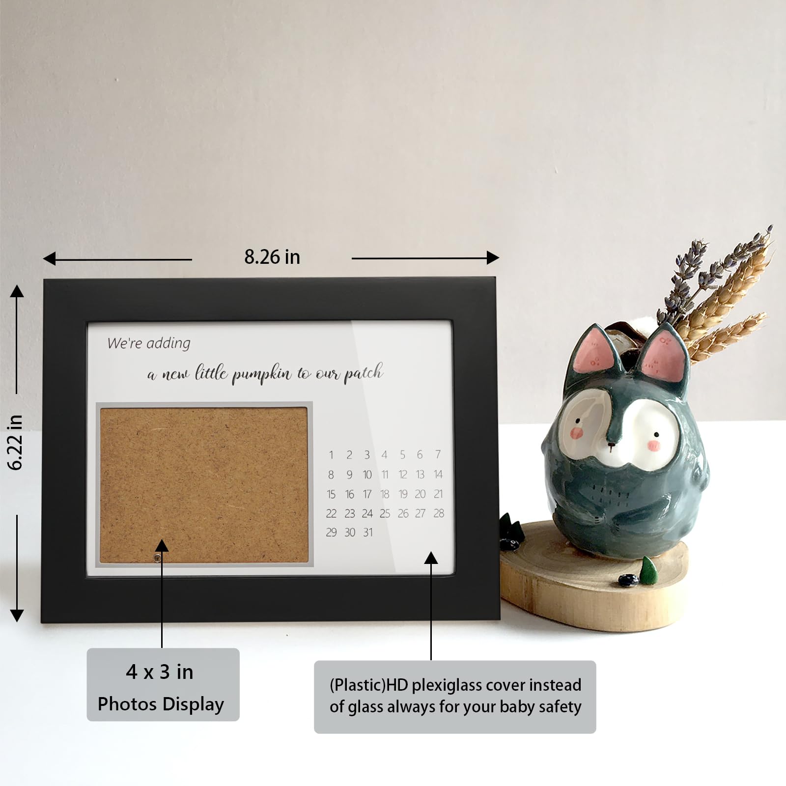 HAMUIERS 4x3 ultrasound photo frame ready to stand on a surface