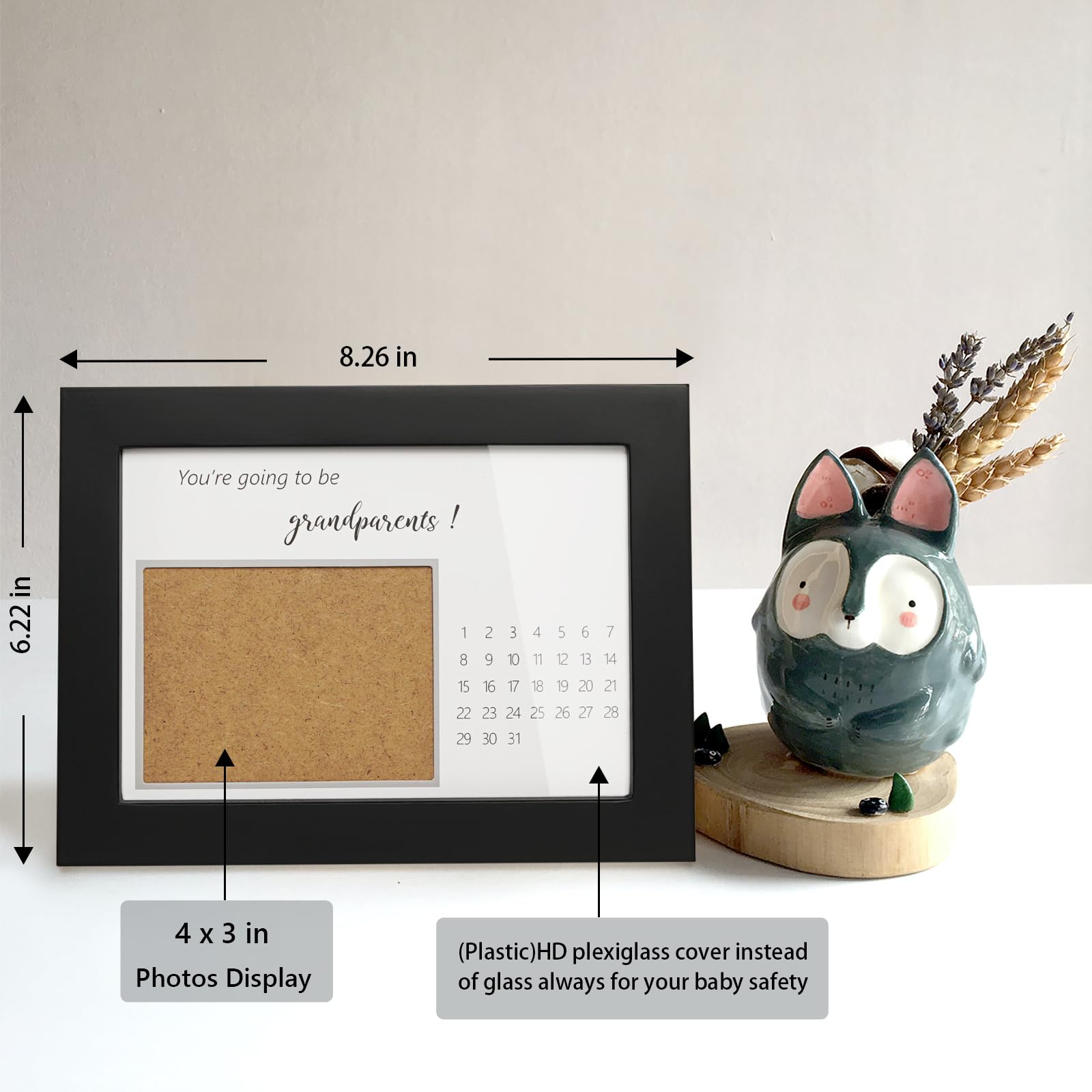 HAMUIERS customizable due-date card personalizes the pregnancy announcement for loved ones