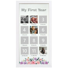 HAMUIERS First Year Frame front view for milestone display in a clean nursery.