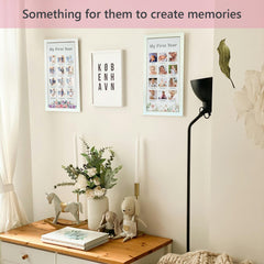 HAMUIERS First Year Frame wooden-sentiment emphasizes a solid wood keepsake.