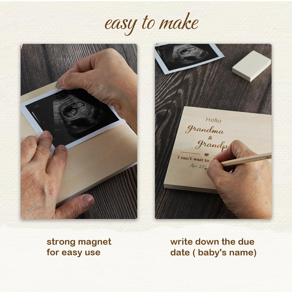 HAMUIERS Hello Grandma & Grandpa frame with a heartfelt message ready for personalization.