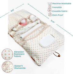 HAMUR HOME compact foldable diaper pouch fits compactly when not in use.