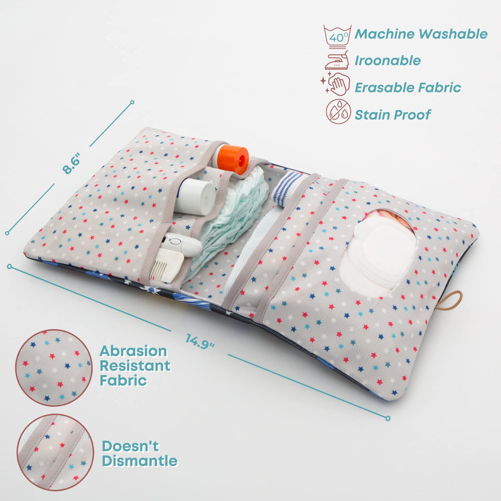 HAMUR HOME with multi-compartment layout keeps diapers and wipes neatly organized