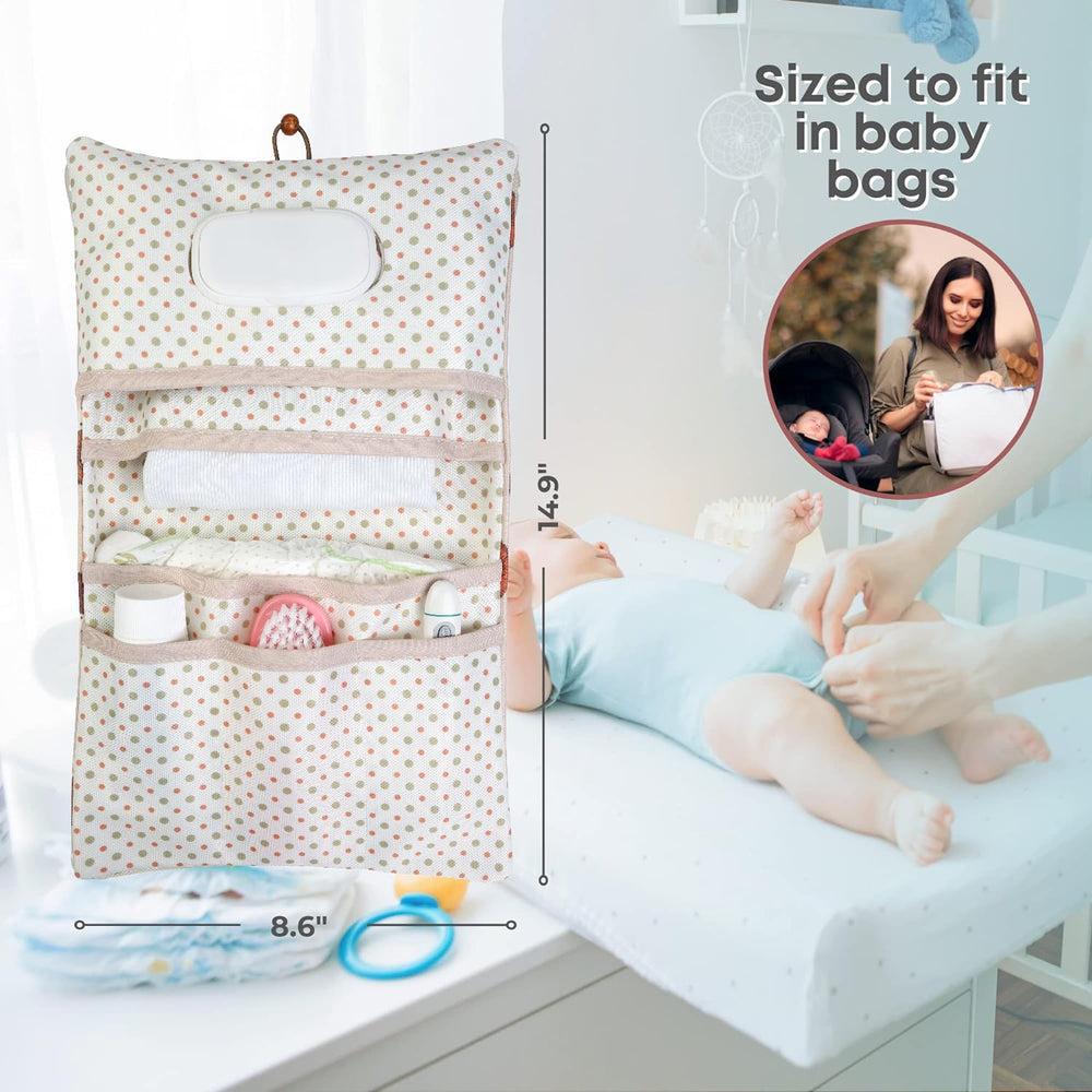 HAMUR HOME keeps diaper and wipe essentials organized for easy access.