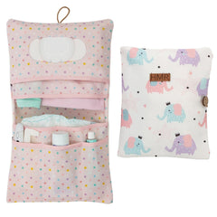 HAMUR HOME Elephant top view diaper bag organizer, travel-ready and compact.