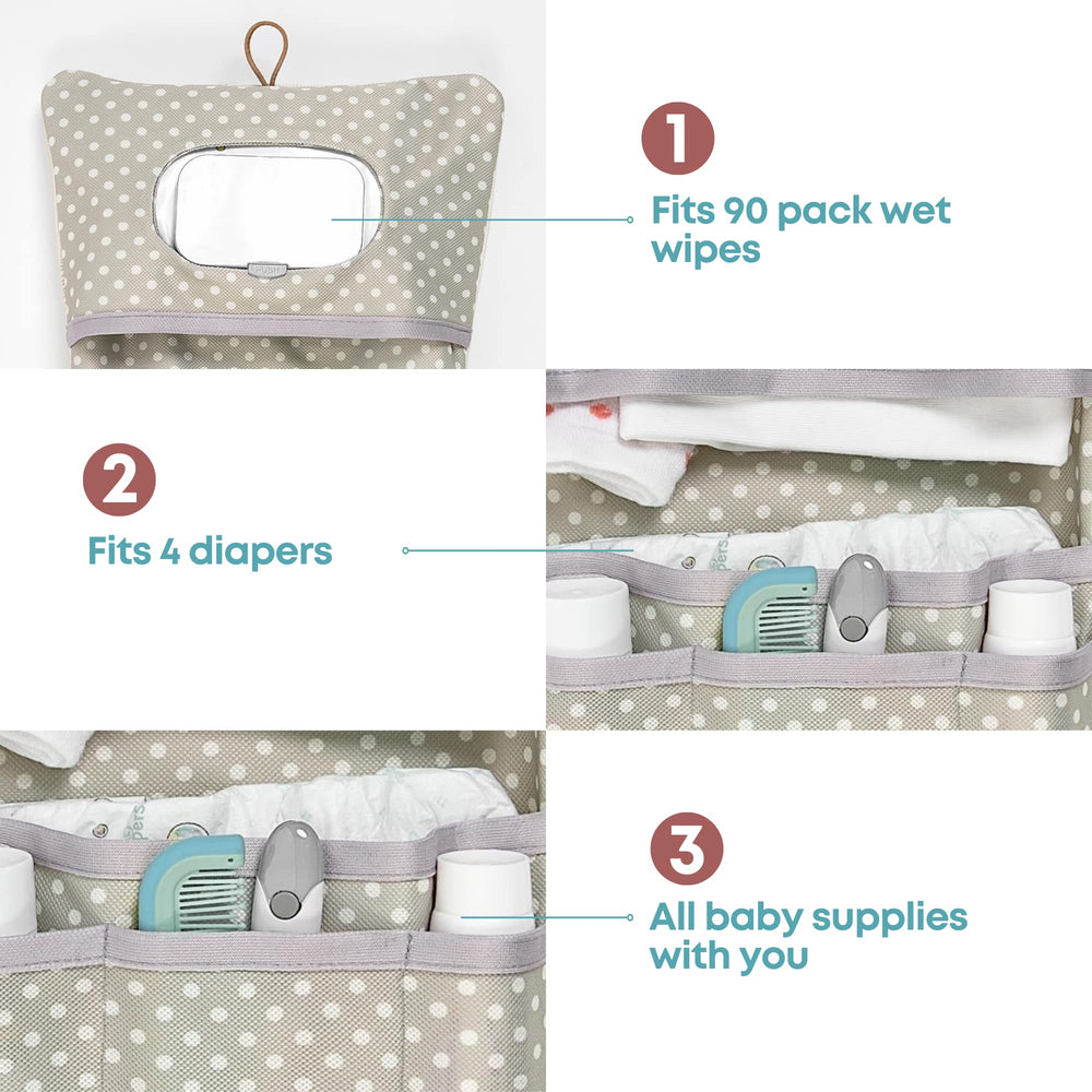 HAMUR HOME Leaves folded diaper pouch fits neatly in a handbag for travel.