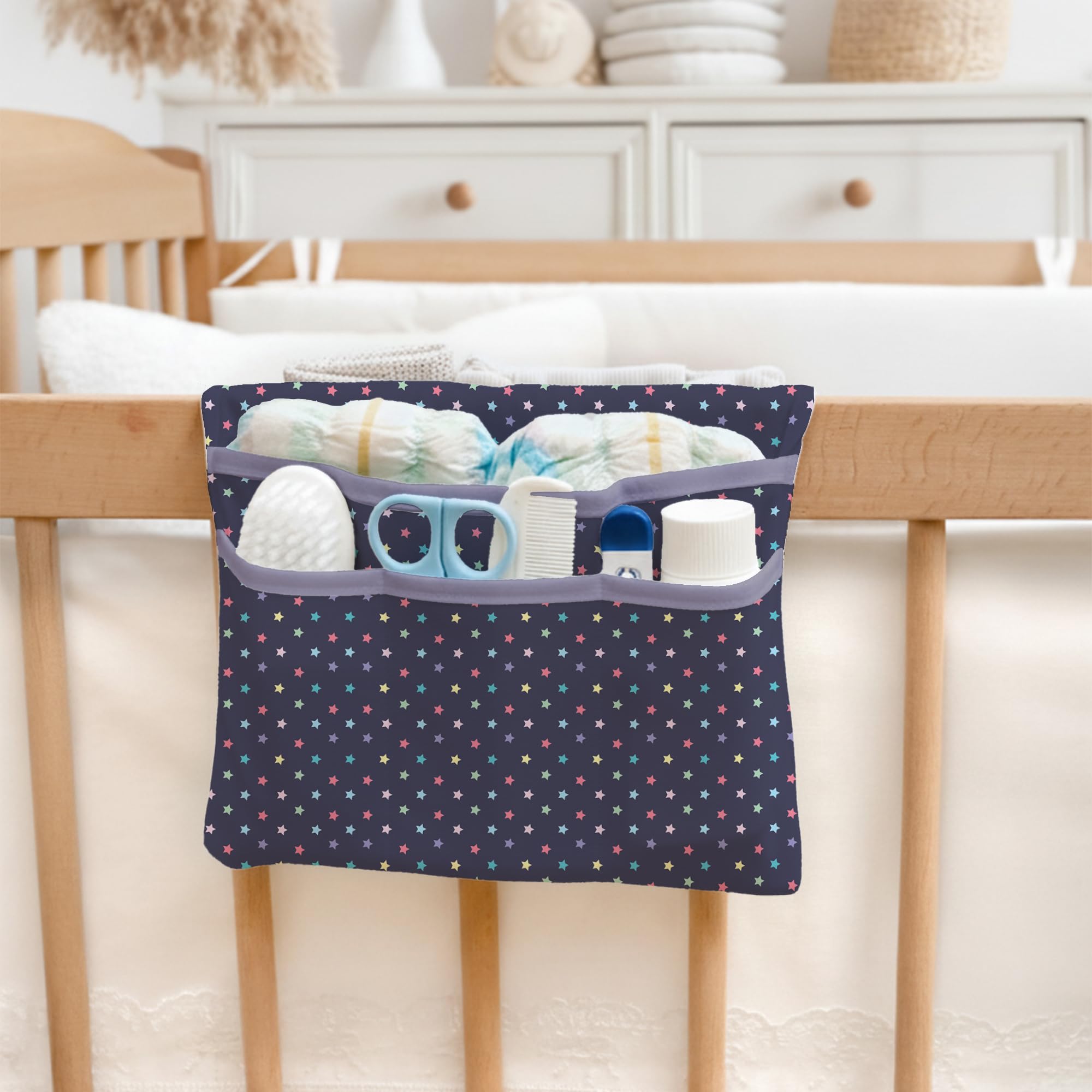 HAMUR HOME lightweight diaper bag in purple, perfect for travel and outings.
