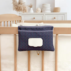 HAMUR HOME multi-compartment diaper organizer in purple, neat and organized.