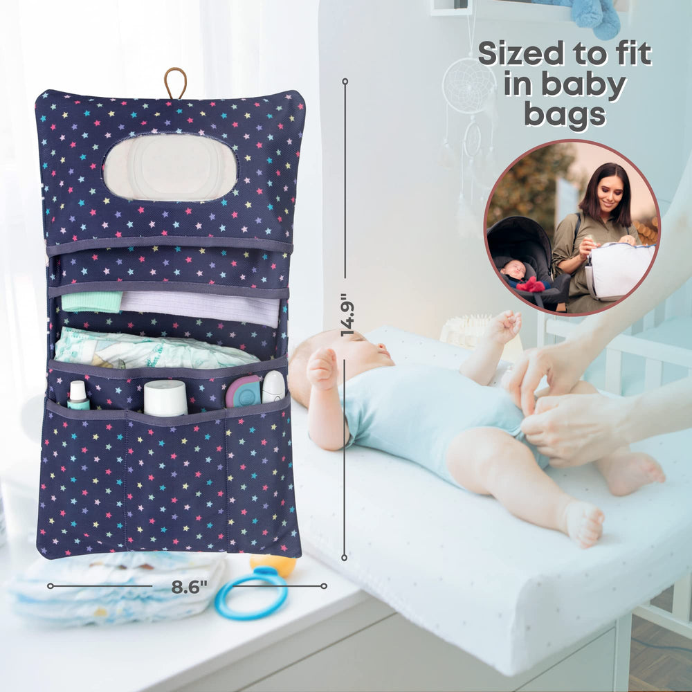 HAMUR HOME gift-worthy diaper organizer in purple, a thoughtful new-parent present.