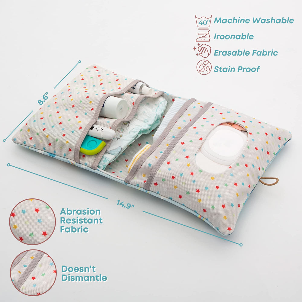 HAMUR HOME stroller pouch with compact design for quick access on the handle.