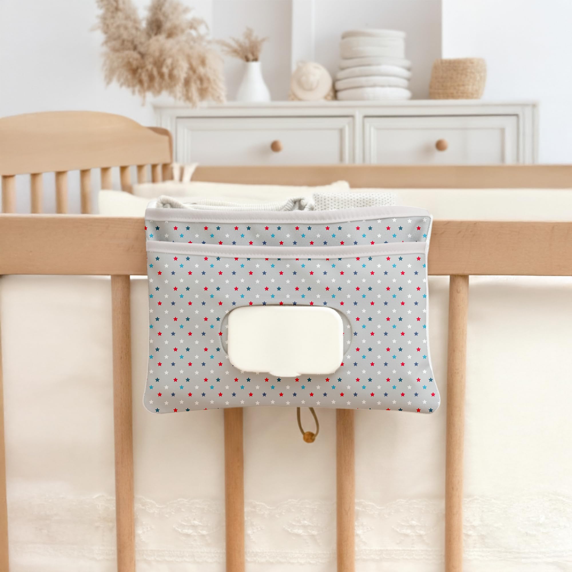 Compact, stylish pouch complements any stroller or handbag