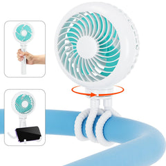 HandFan portable stroller fan with 4000mAh battery for all-day cooling