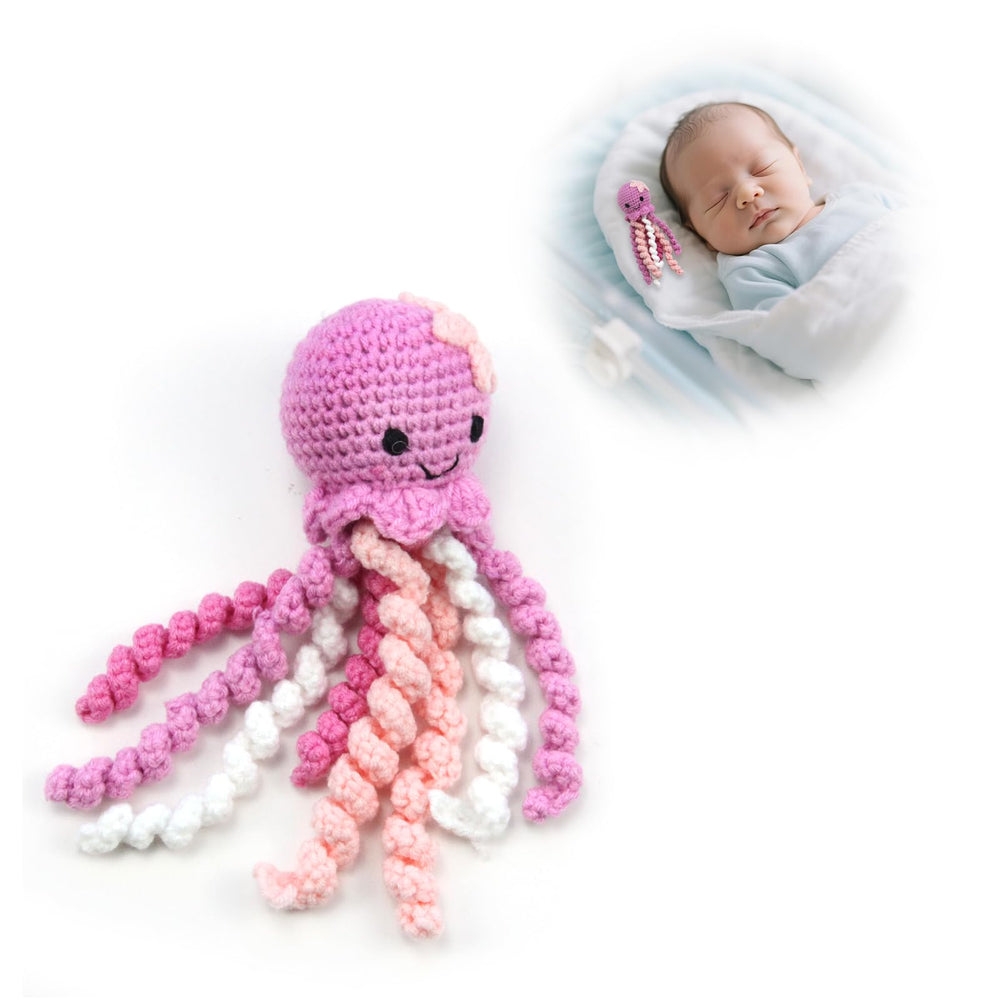 Handmade Crochet Octopus for NICU babies offers soothing, gentle touch.