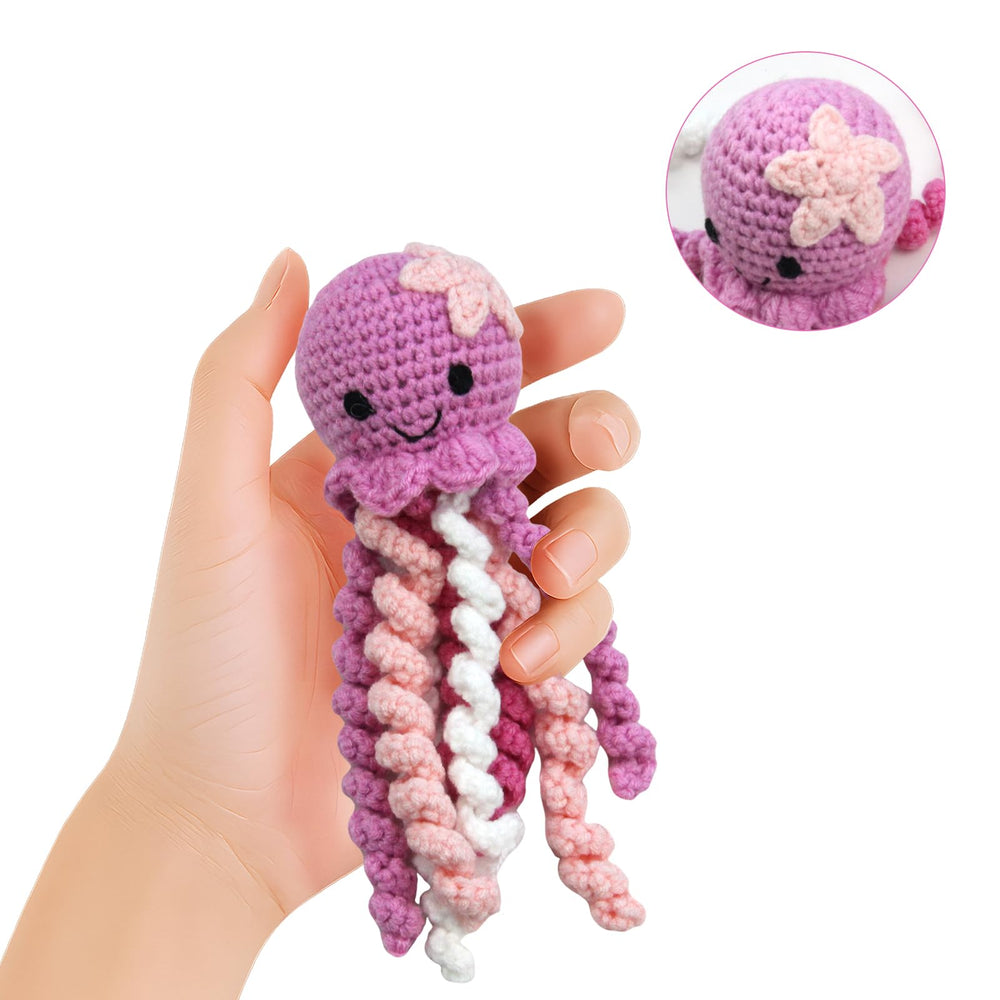 Three colorful tentacles and soft texture stimulate visual interest for newborns.