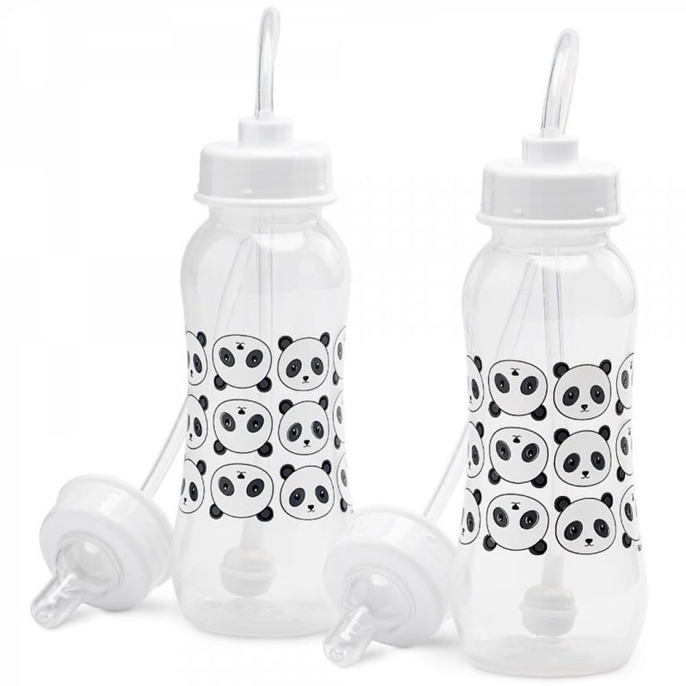 Hands-Free Baby Bottle Panda set of two 9 oz bottles for on the go feeding