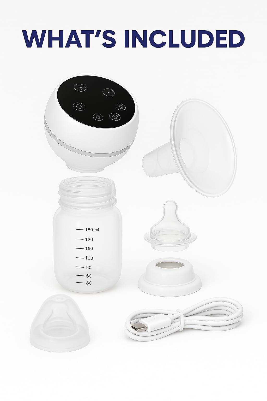 Hands-Free Electric Breast Pump includes bonus accessories to support routines.
