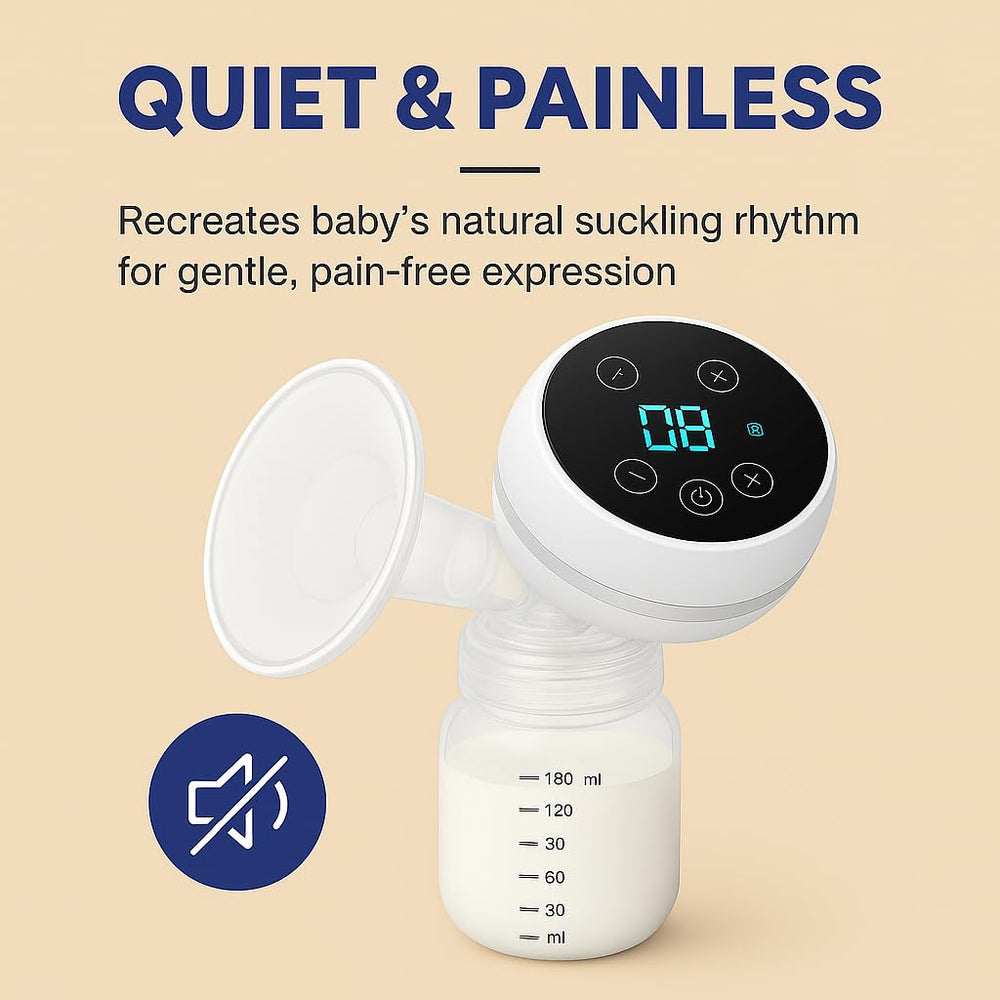 Hands-Free Electric Breast Pump BPA-free silicone parts ensure safe, hygienic use.