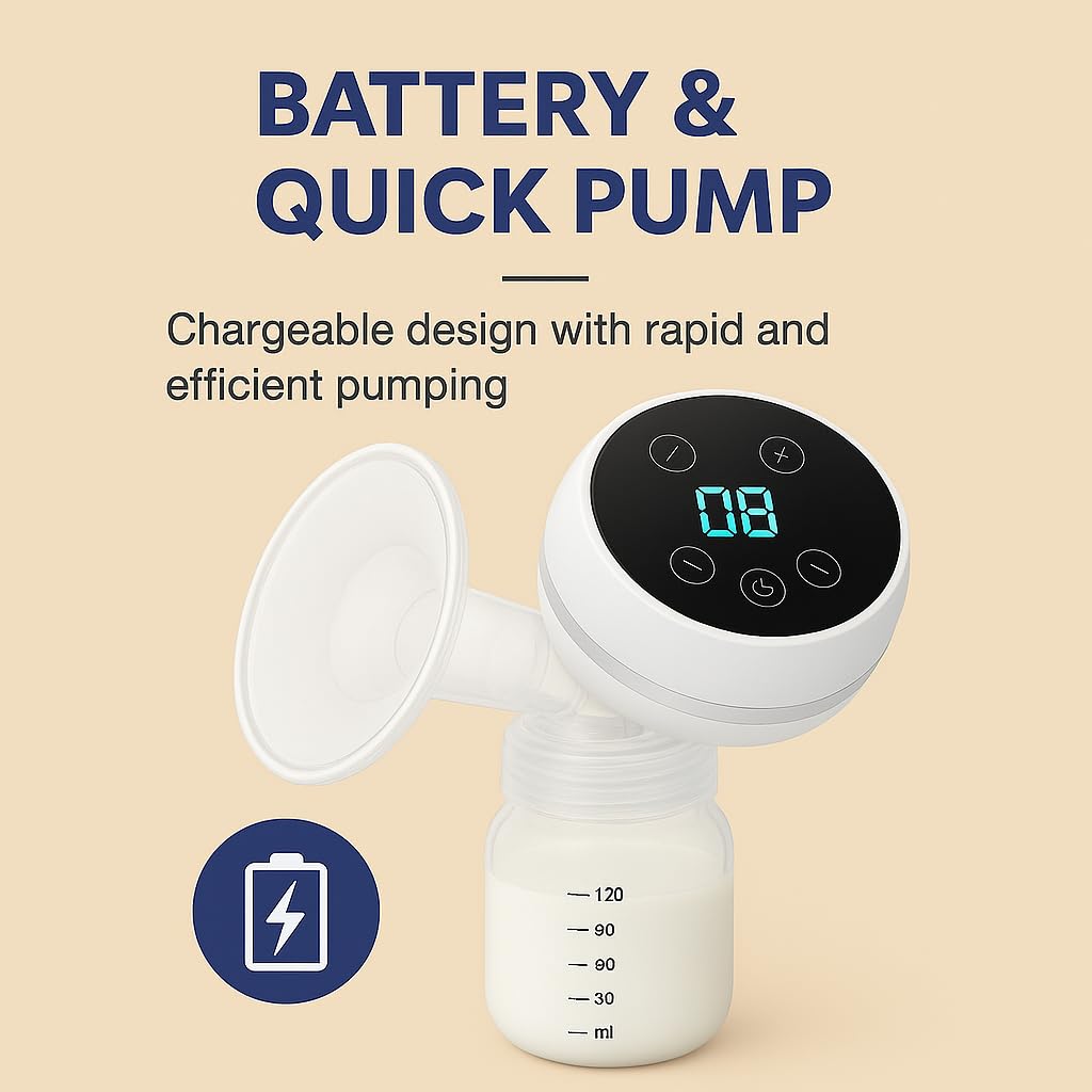 Hands-Free Electric Breast Pump components are easy to detach and clean after use.