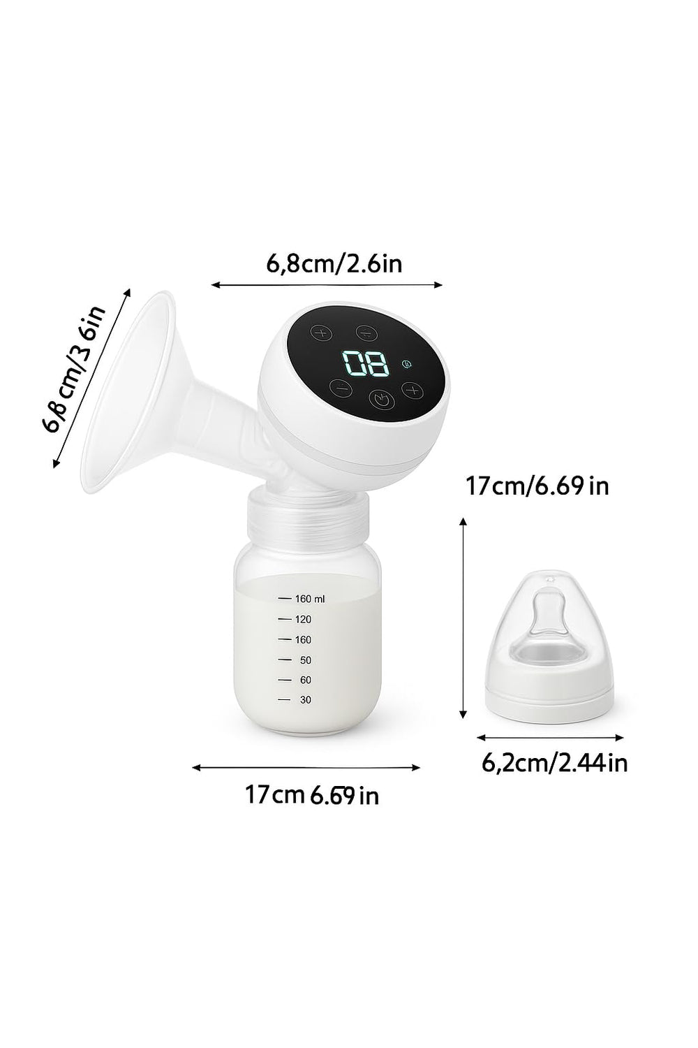 Hands-Free Electric Breast Pump operates quietly, ideal for night or shared spaces.