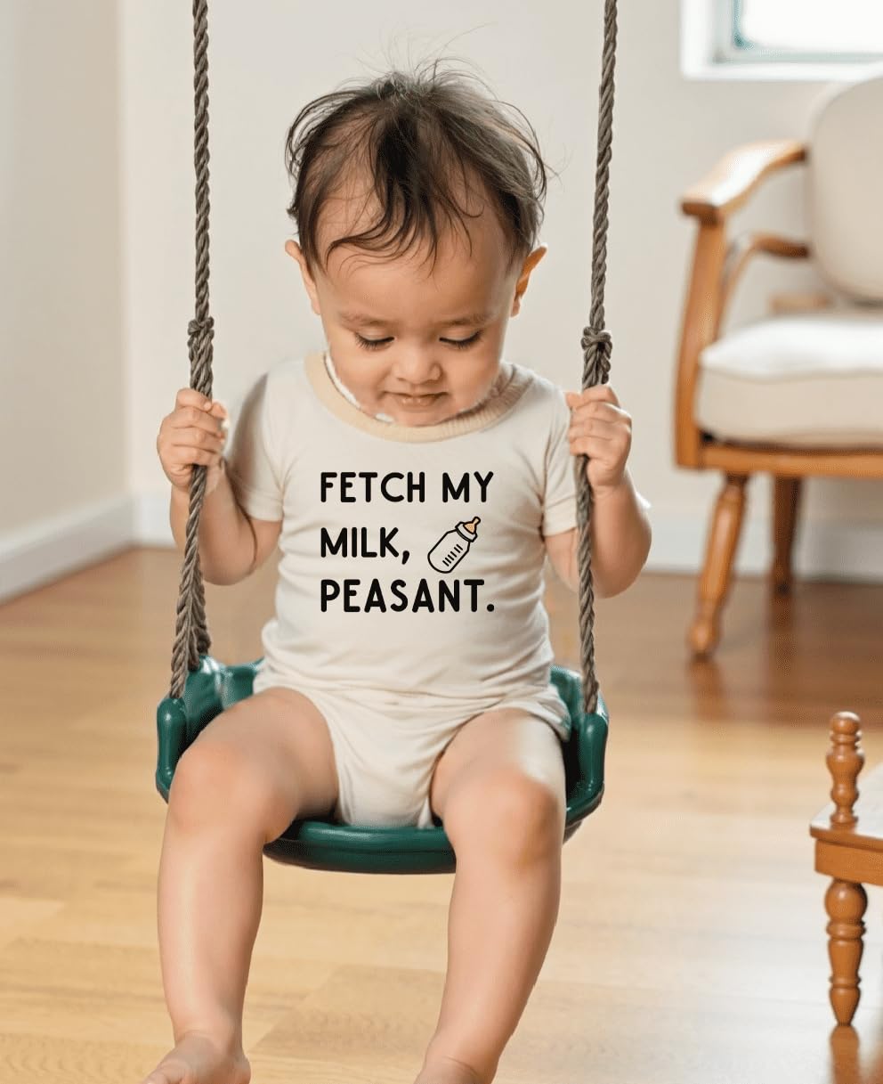 HandyKnitArt milk-themed baby outfit, skin-friendly daily wear for infants.