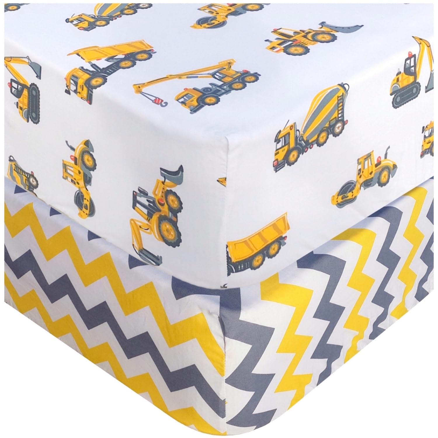 Handywa cotton fitted crib sheet 2-pack for standard crib mattresses with secure fit