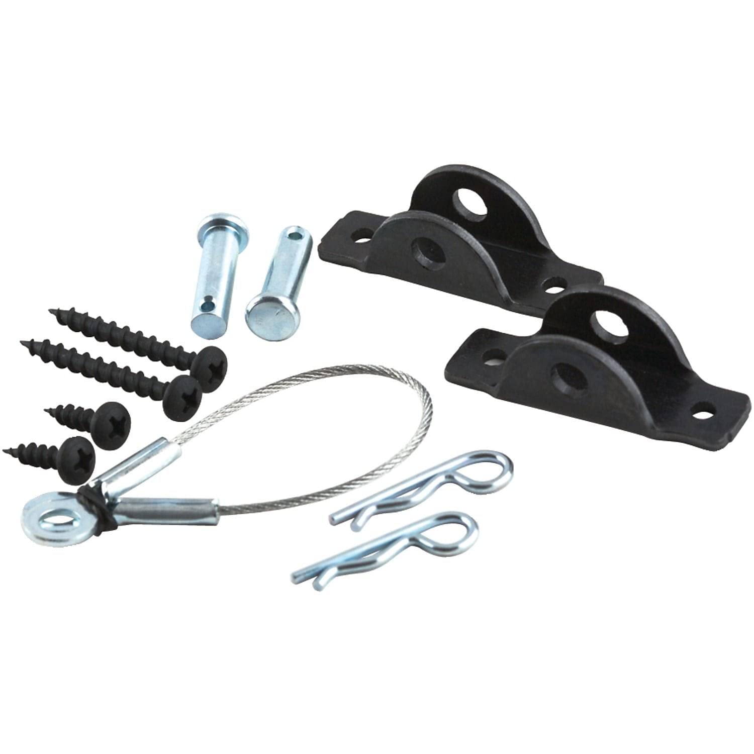 Hangman TK400L anti-tip kit in black prevents furniture tipping and protects children.