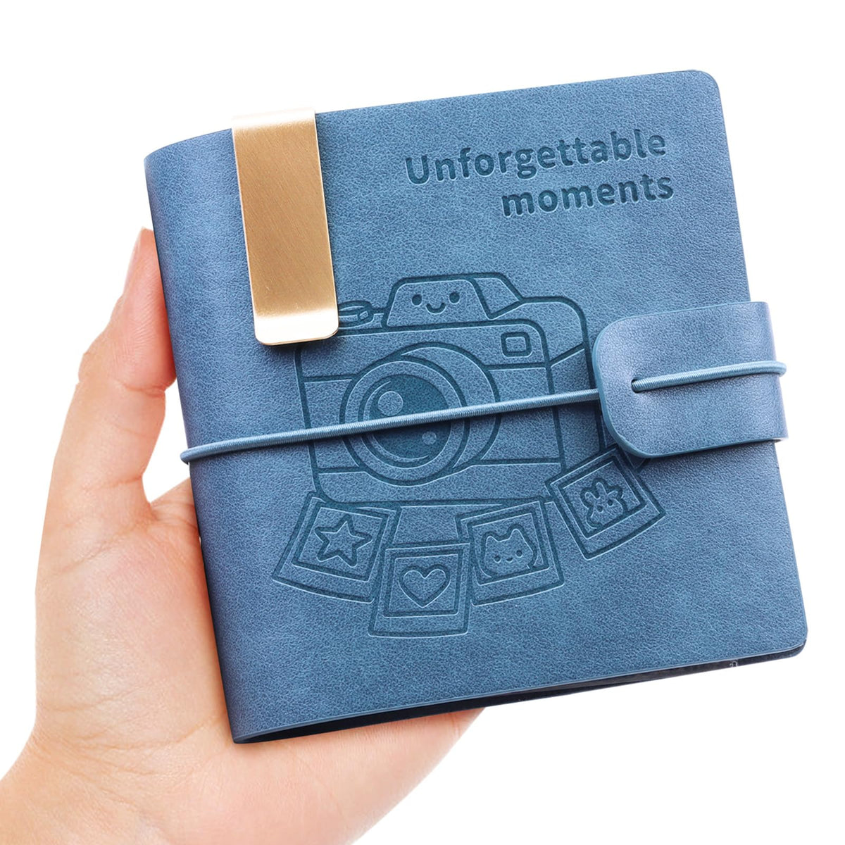 Hangrui 50-pocket mini photo album cover with durable PU leather protects memories.