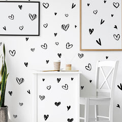 Hanlongyu 3D heart wall sticker set for romantic bedroom ambiance