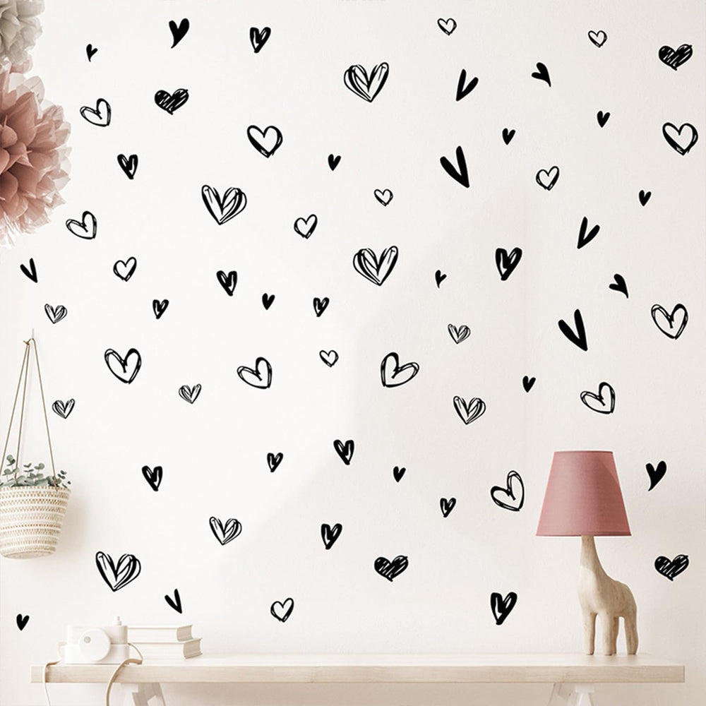 Hanlongyu removable heart wall stickers for easy redecoration