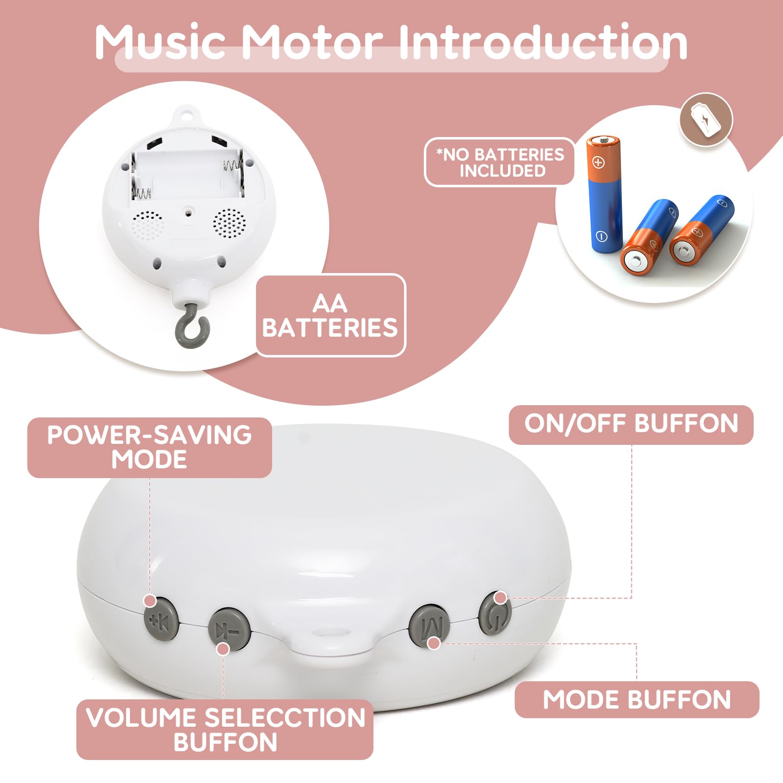 HanMiaMia volume control lets you adjust sound softly for night time.