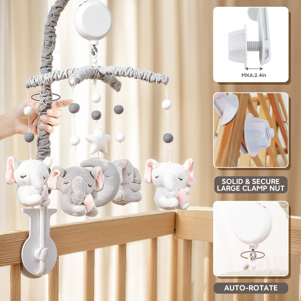 HanMiaMia pink cloth-covered crib arm for a neat finish
