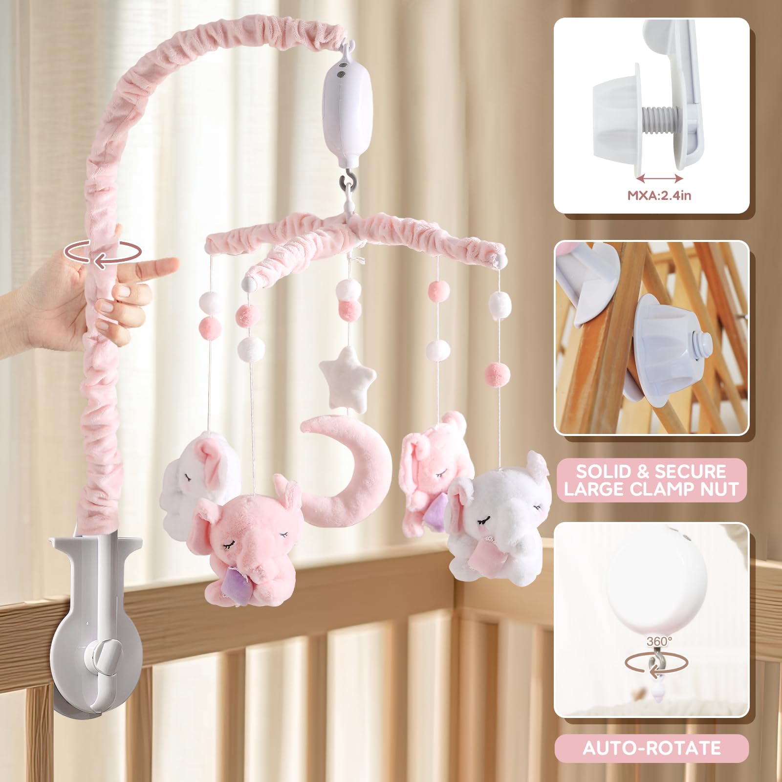 HanMiaMia lullaby box with 35 melodies provides soothing soundscape for baby nights.