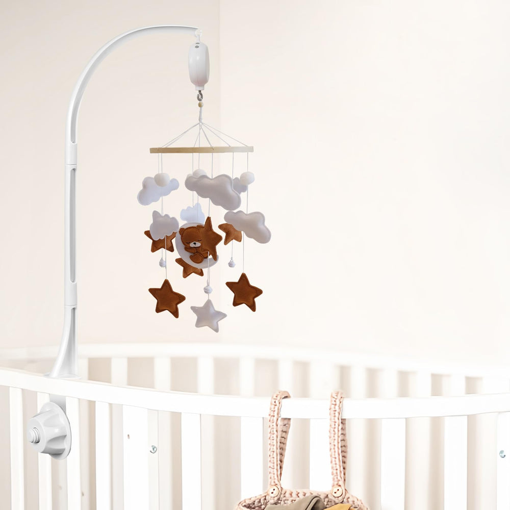 HanMiaMia Nursery Decor Mobile Mount adds secure, DIY-friendly crib support.