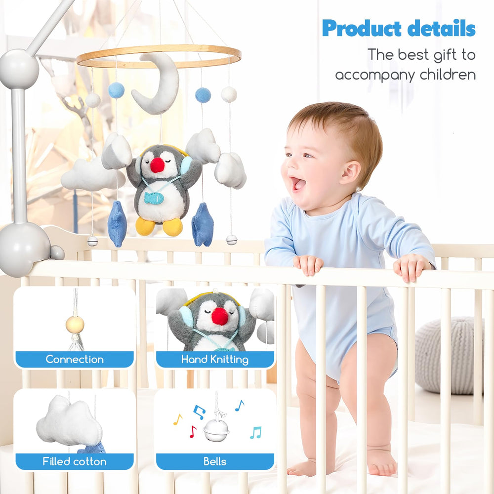 HanMiaMia plush lambswool mobile uses soft fabric for cozy sensory play