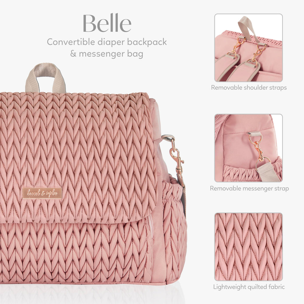 Hannah & Sophia Belle padded straps for comfortable carrying during daily use.