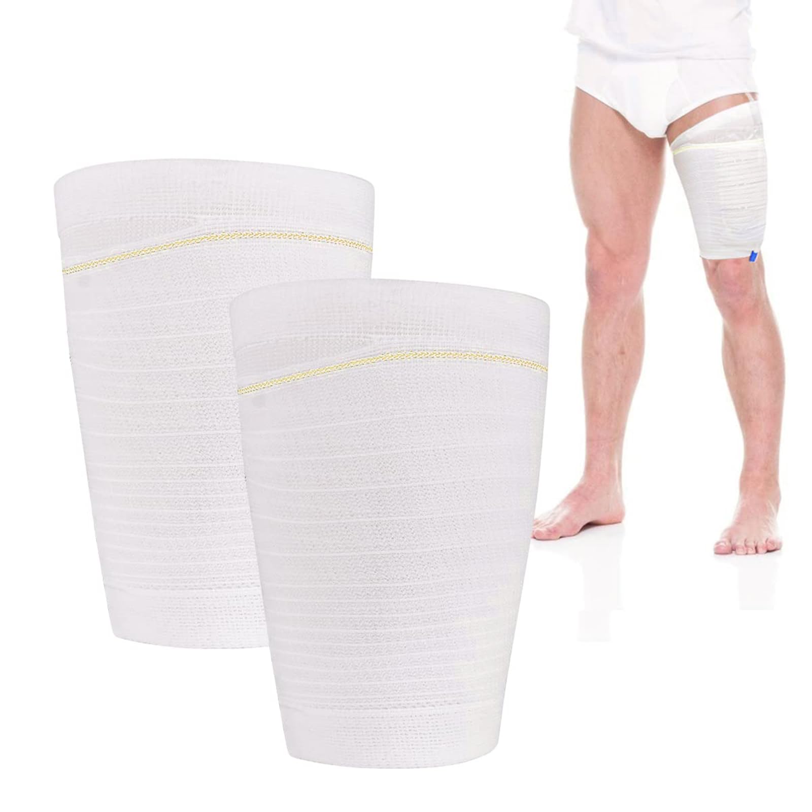 HANSILK catheter leg bag holder 2-pack keeps bags secure and comfortable during daily activities