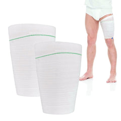 HANSILK catheter leg bag holder, front view, showing secure and discreet leg support.