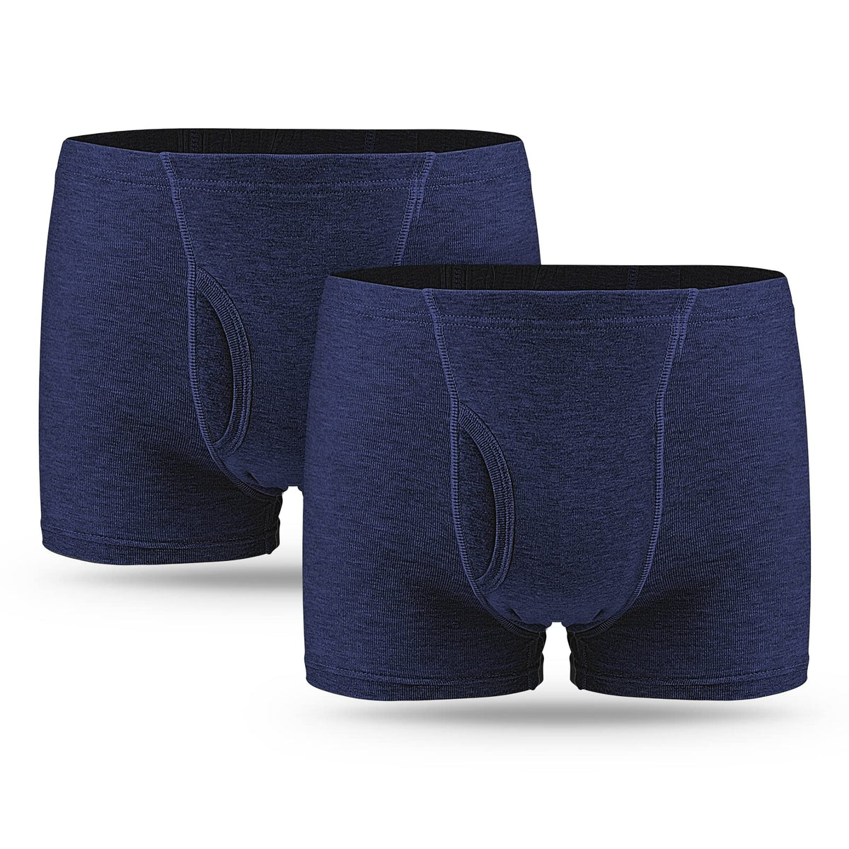 HANSILK men's underwear with front absorbent area for daytime protection.