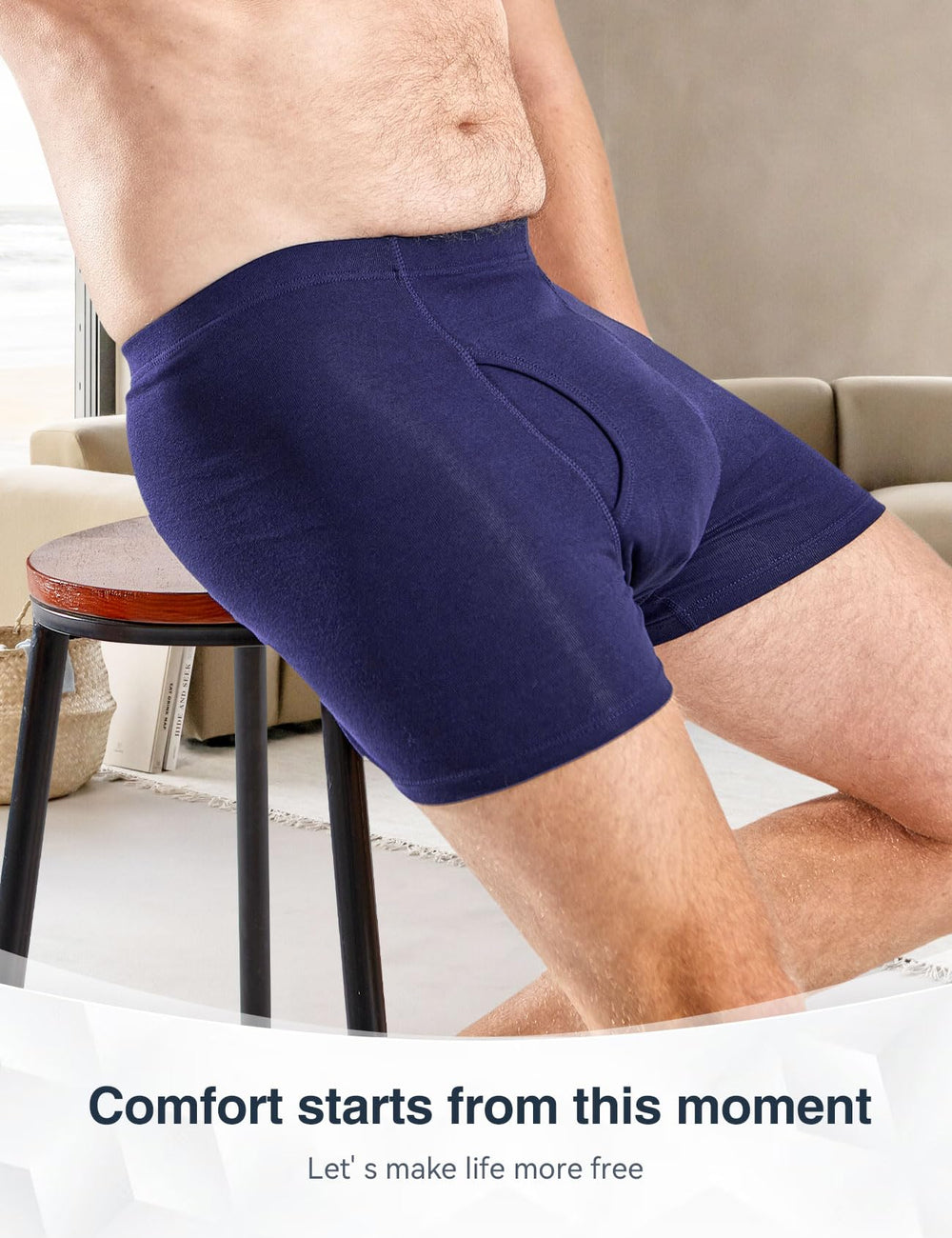 HANSILK underwear showing rear absorbent area for overnight protection.